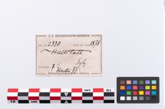 Etikett zu Bronzearmreif (NHMW-PRAE-002330)